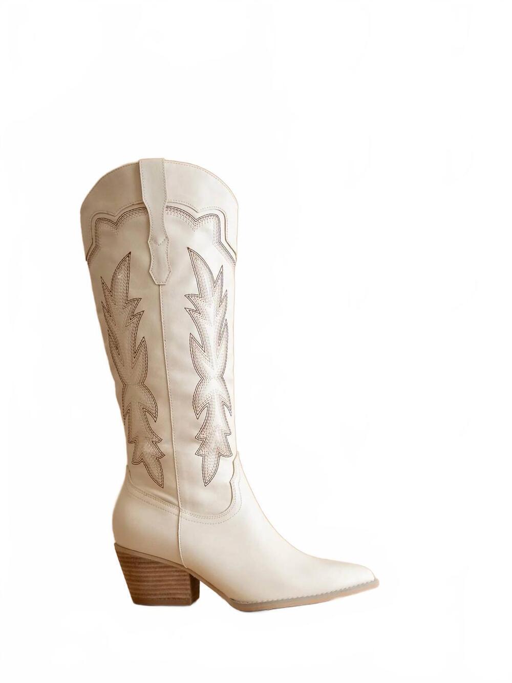 NEW OASIS SOCIETY women's ainsley embroidered cowboy western boot in white